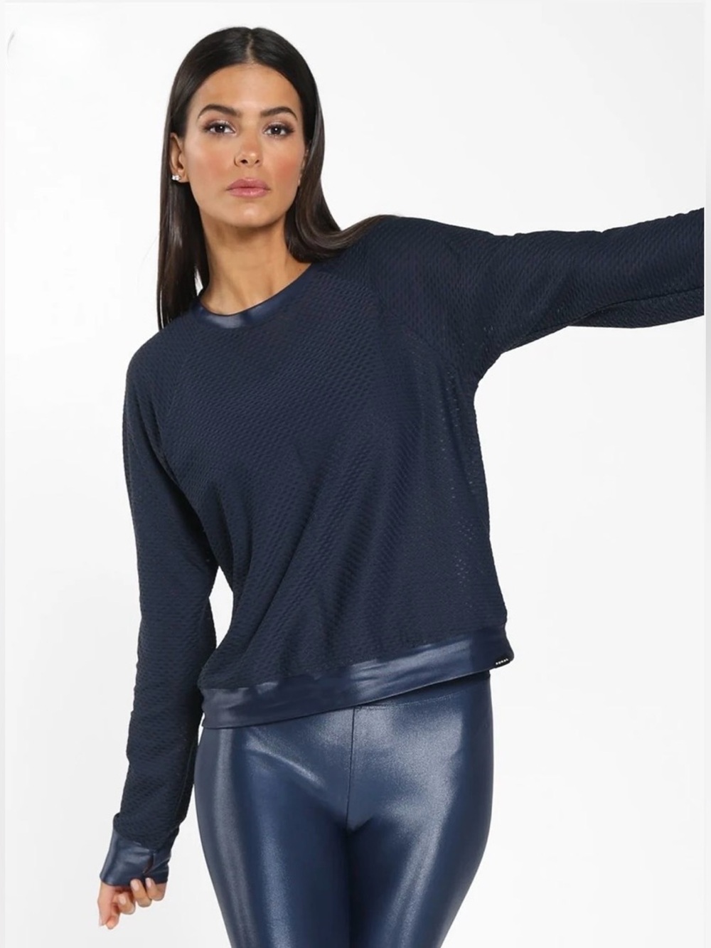 NWT Koral $145 Women's Navy Athletic Long-Sleeve Top XS
